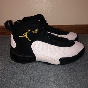 Jordan Jumpman Pro Black White Metallic Gold, Sz 8
